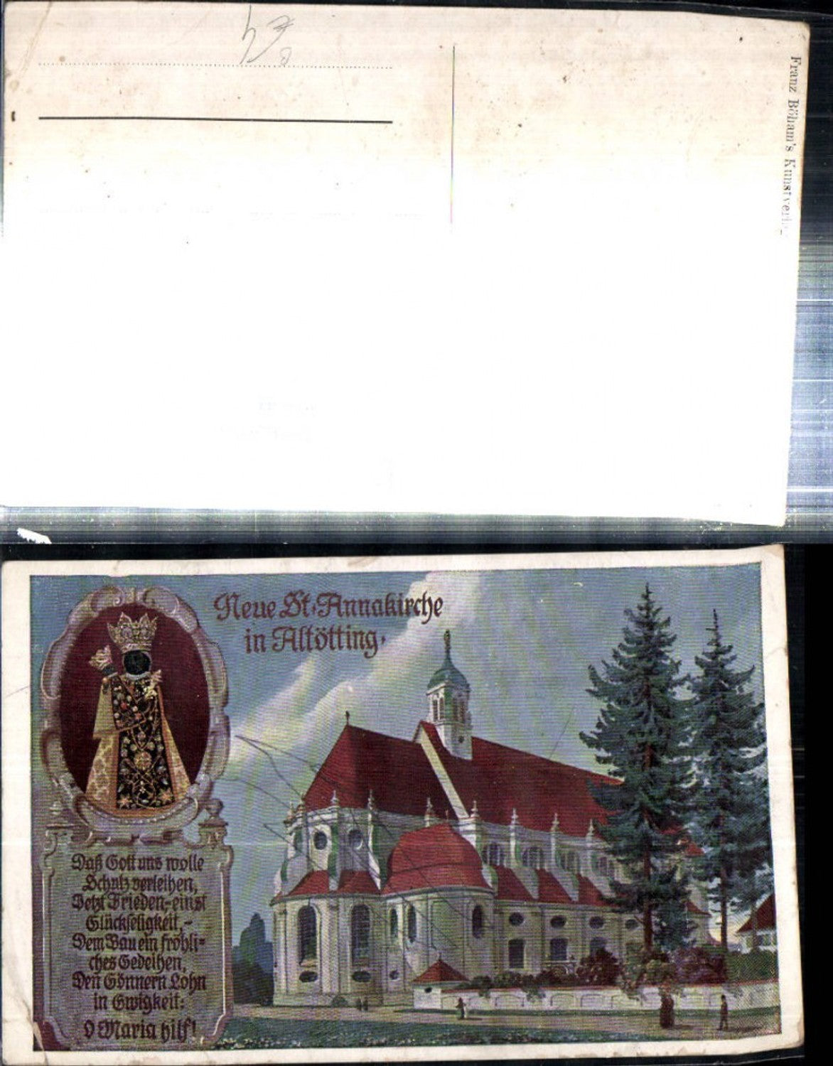 308607,Altötting St. Anna-Kirche Fotomontage Gnadenbild Spruch Text