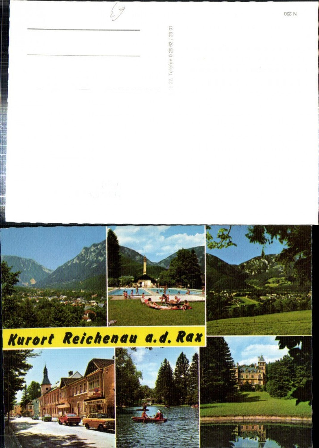308612,Reichenau an d. Rax Totale Schwimmbad Villa Ruderboot Straßenansicht Mehrbildkarte