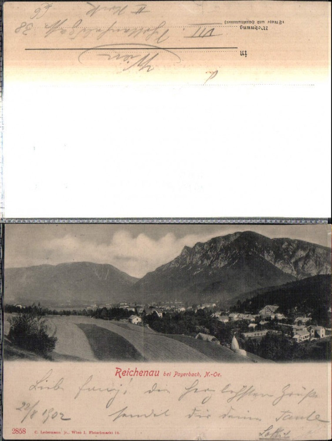308643,Reichenau an d. Rax Totale b. Payerbach Bergkulisse