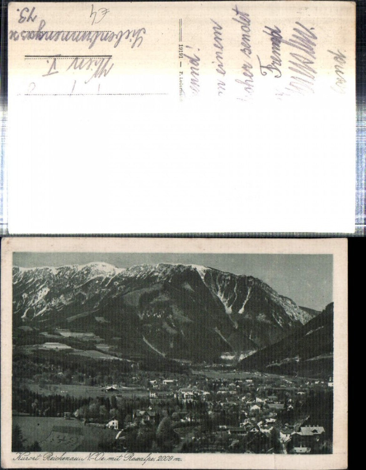 308651,Reichenau an d. Rax Totale m. Raxalpe Bergkulisse
