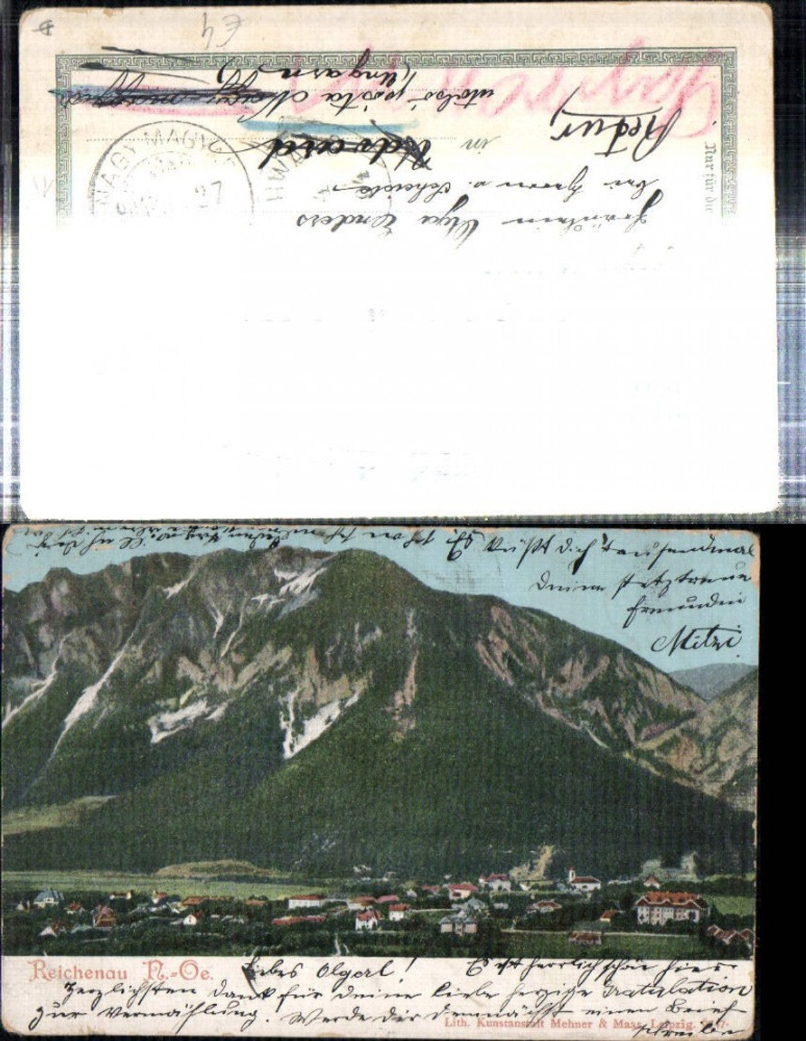 308660, Reichenau an der Rax, partial view of the mountain scenery