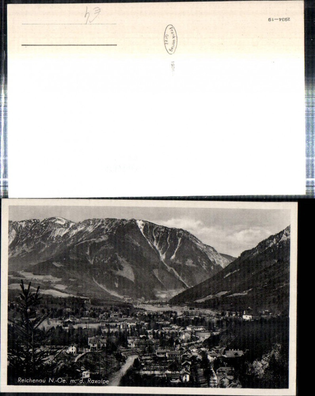 308661,Reichenau an d. Rax Totale m. Raxalpe Bergkulisse
