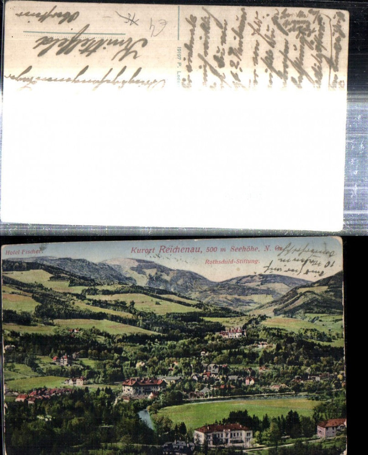 308673,Reichenau an d. Rax Teilansicht Hotel Fischer Rothschild-Stiftung Bergkulisse