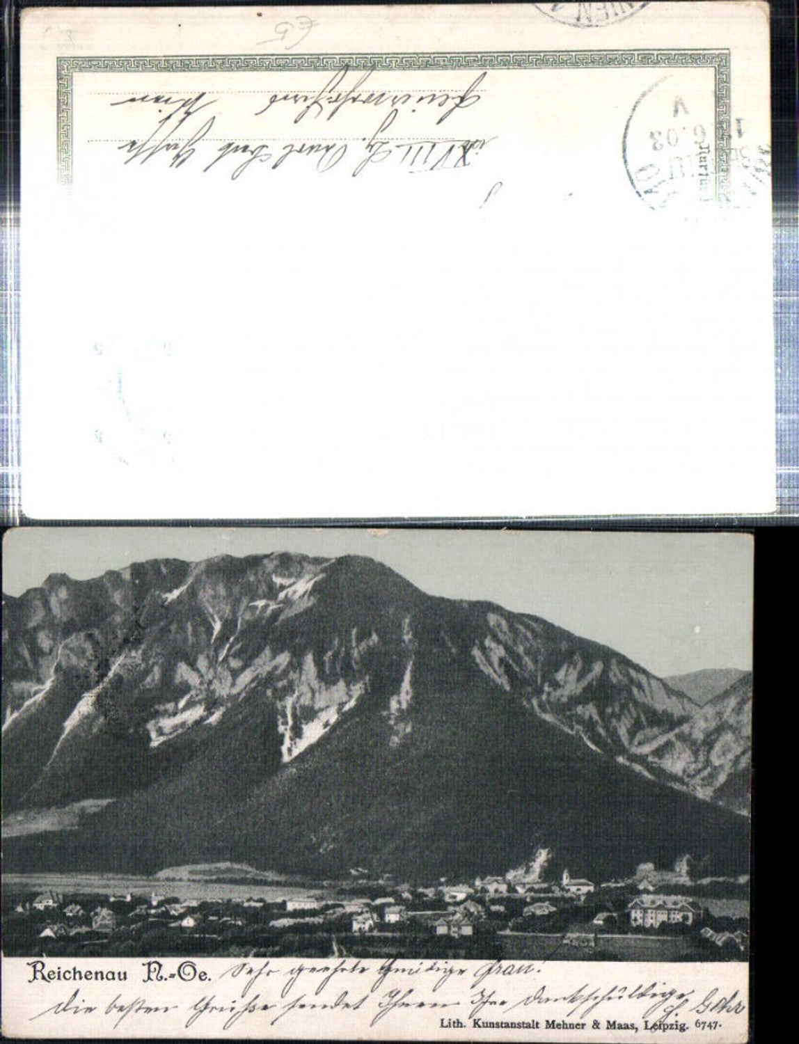 308675,Reichenau an d. Rax Teilansicht Bergkulisse