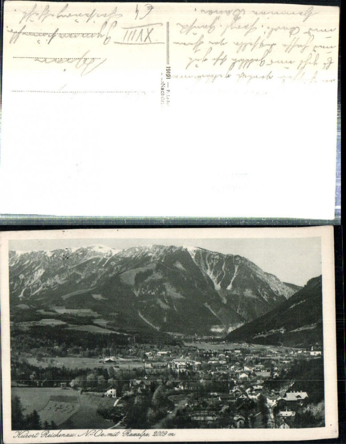 308722,Reichenau an d. Rax Totale m. Raxalpe Bergkulisse