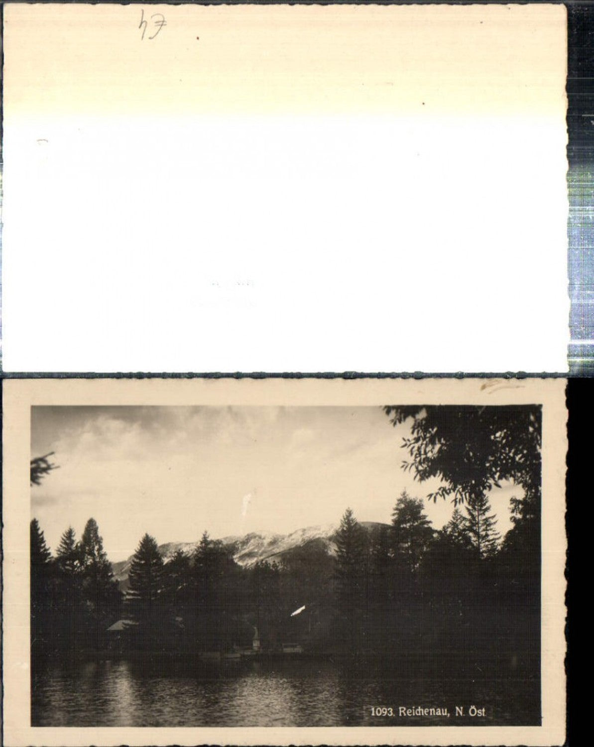 308728,Reichenau an d. Rax Kurpark Teich Bergkulisse