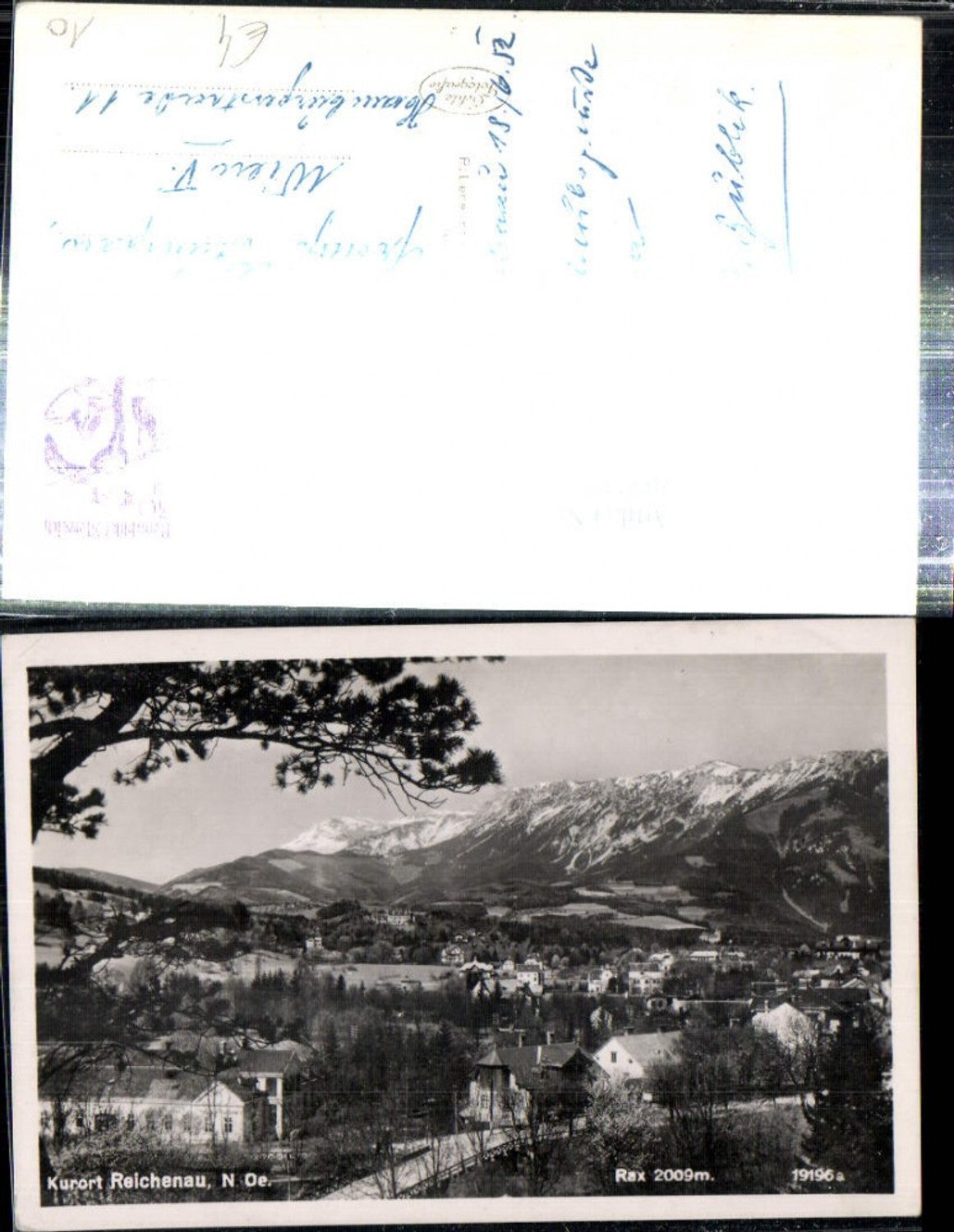 308732,Reichenau an d. Rax Teilansicht m. Rax Bergkulisse
