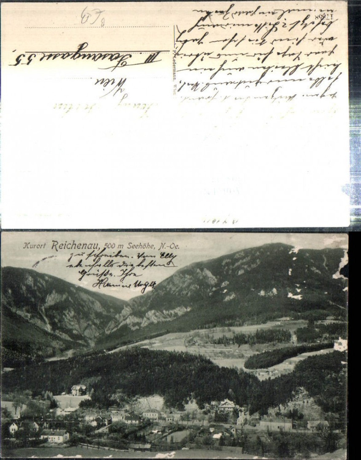 308733, Reichenau an der Rax, partial view of the mountain scenery