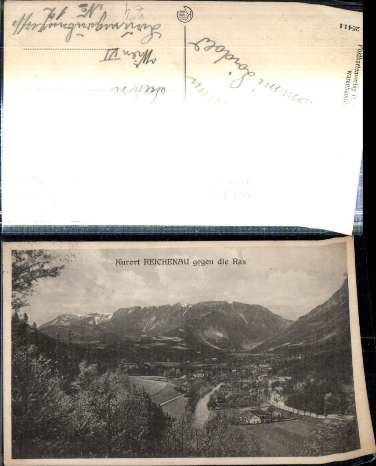 308763,Reichenau an d. Rax Totale geg. Rax Bergkulisse pub Kilophot 26411
