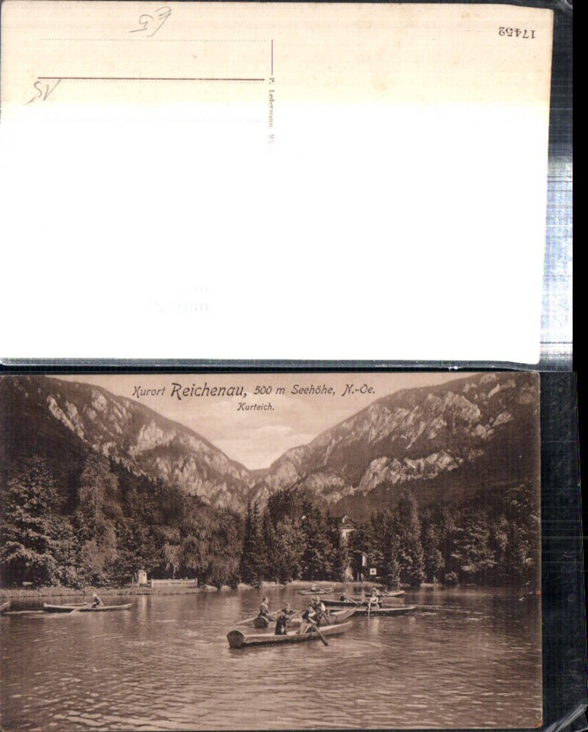 308777,Reichenau an d. Rax Kurteich Ruderboote Bergkulisse