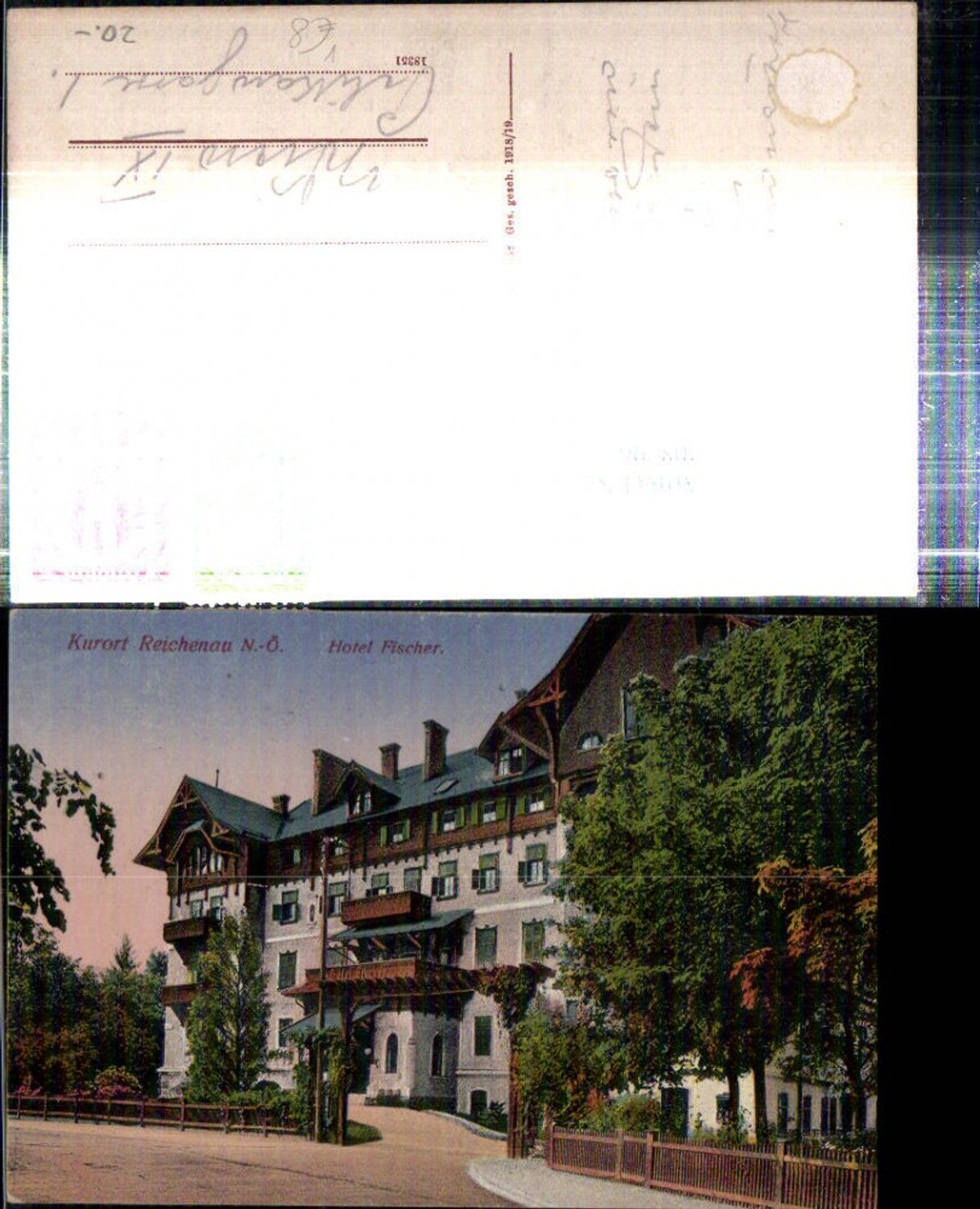 308796,Reichenau an d. Rax Hotel Fischer pub Julius Seiser 5638