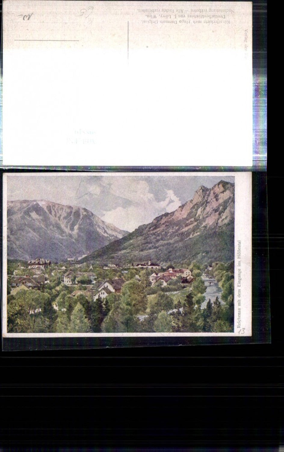 308819, Artist AK Hugo Darnaut Reichenau an der Rax Total mountain scenery
