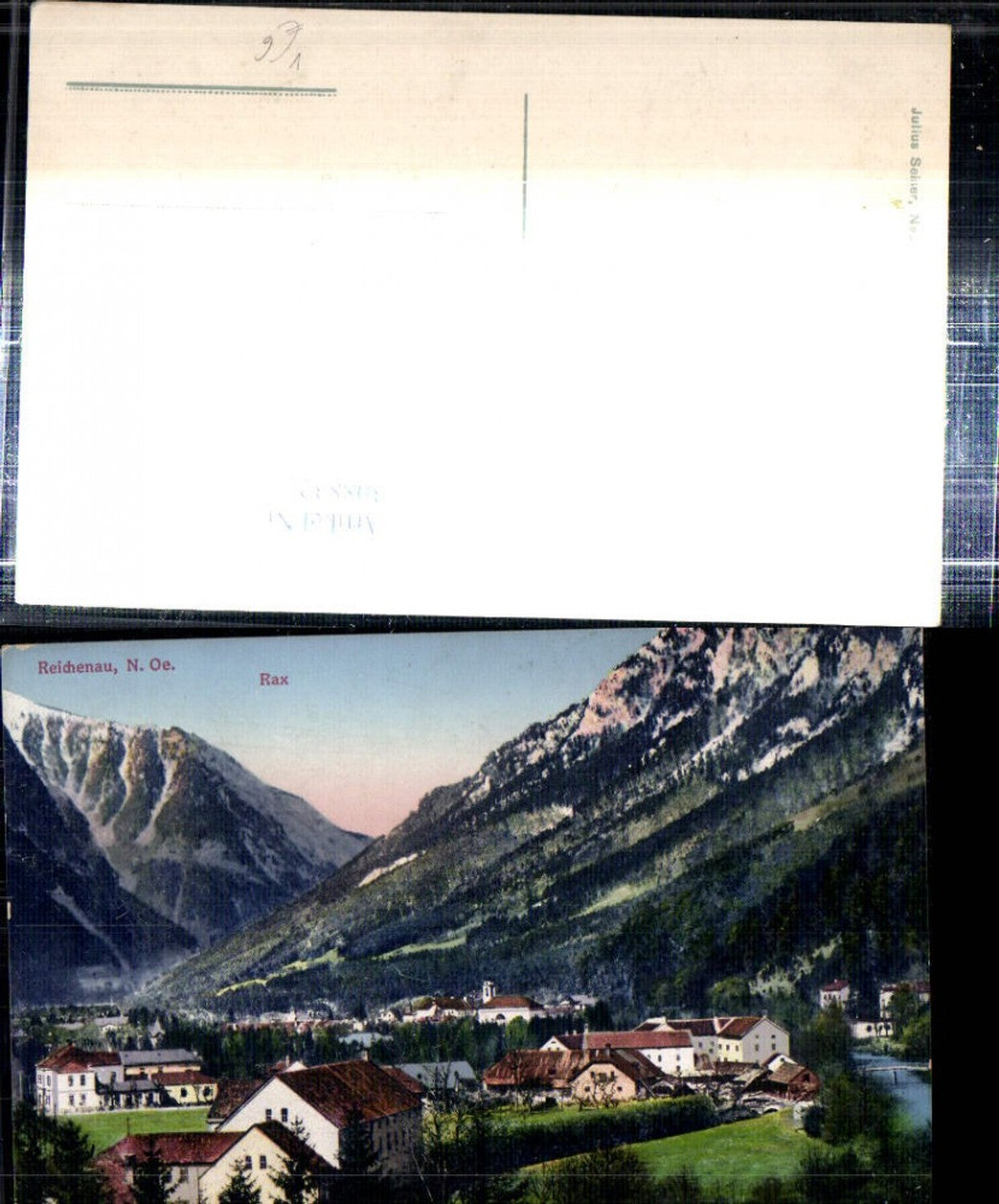 308832,Reichenau an d. Rax Totale m. Rax Bergkulisse pub Julius Seiser 4093