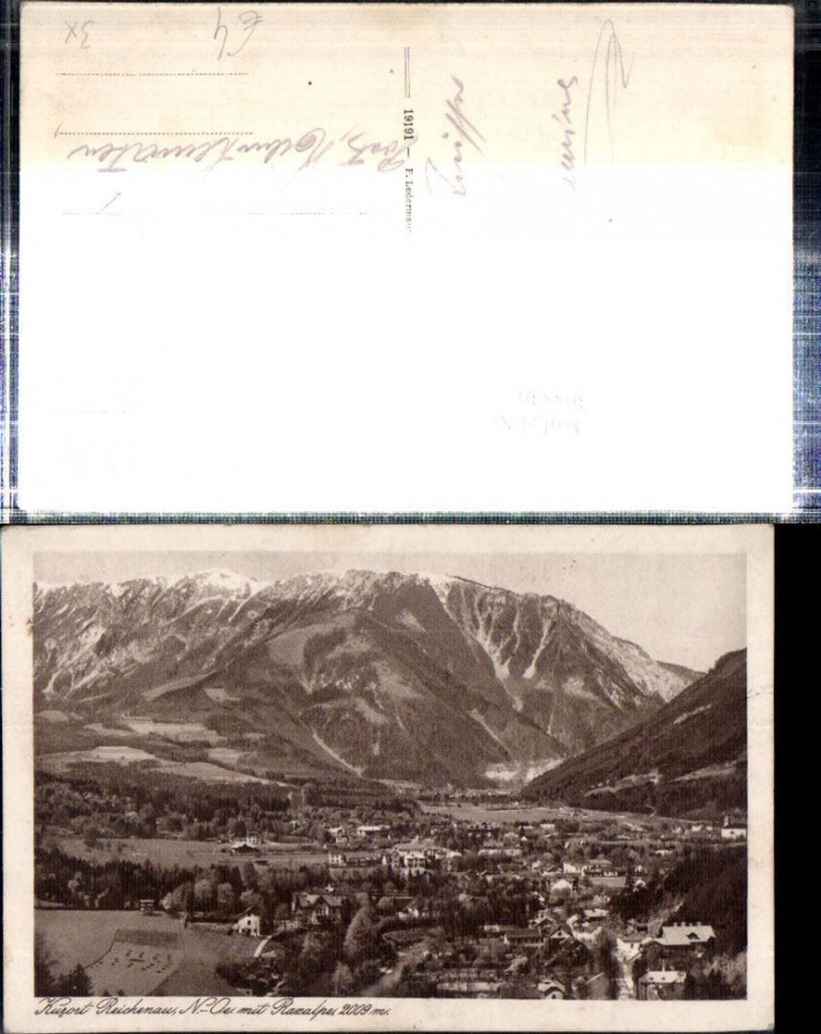 308836,Reichenau an d. Rax Totale m. Raxalpe Bergkulisse