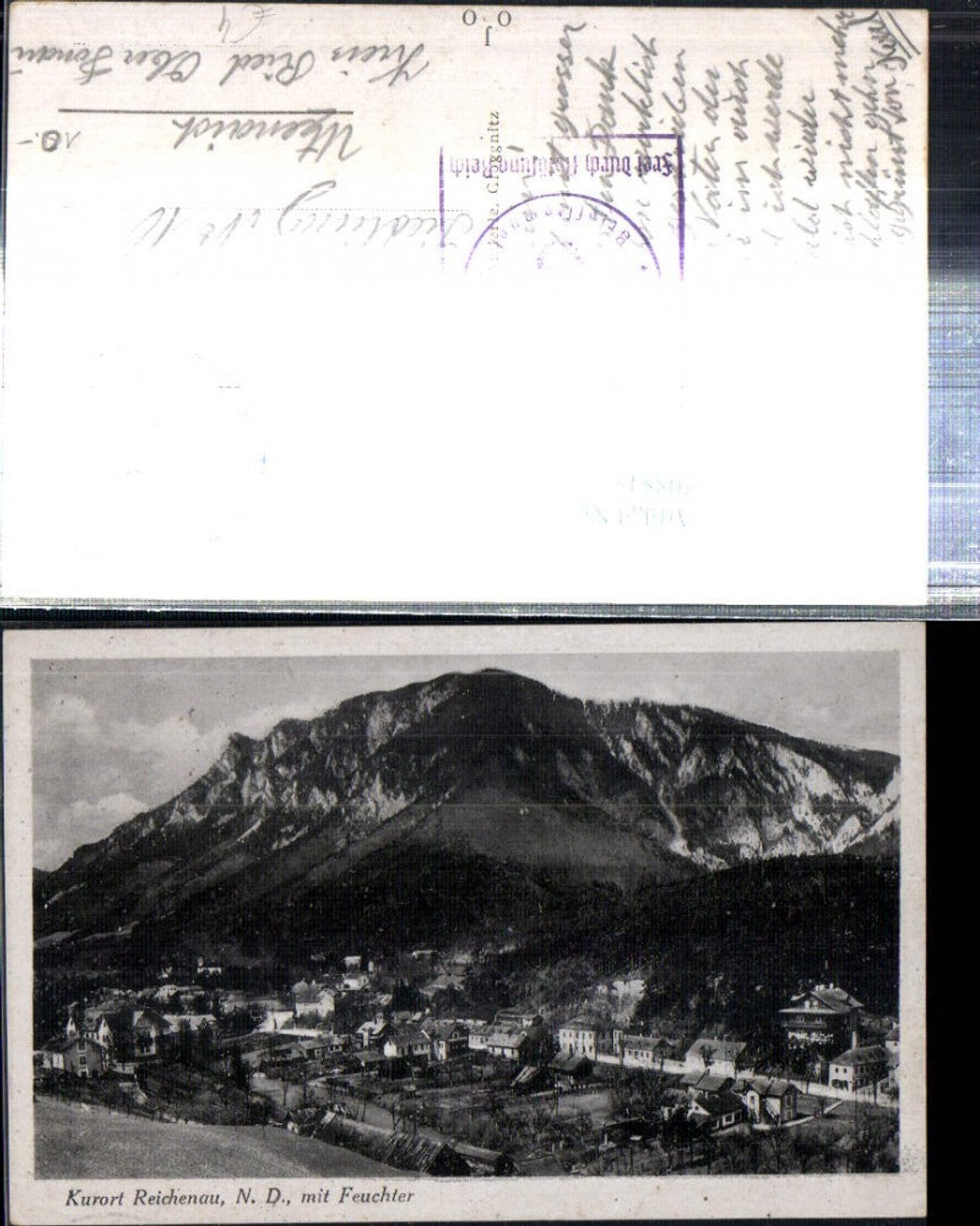 308845,Reichenau an d. Rax Totale m. Feuchter Bergkulisse