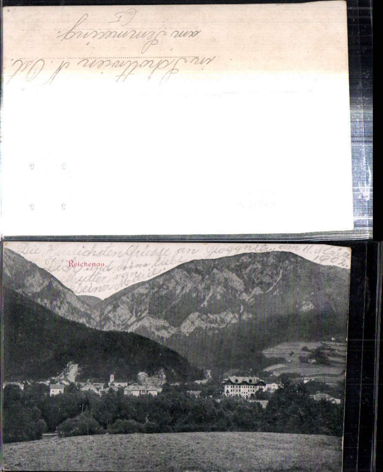 308876,Reichenau an d. Rax Teilansicht Bergkulisse