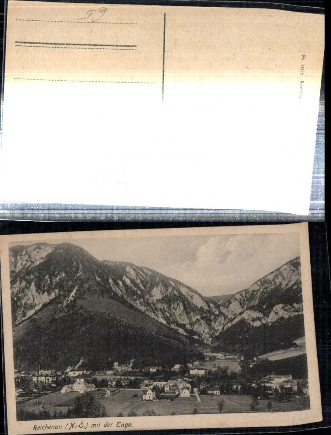 308878,Reichenau an d. Rax Teilansicht m. d. Enge Bergkulisse