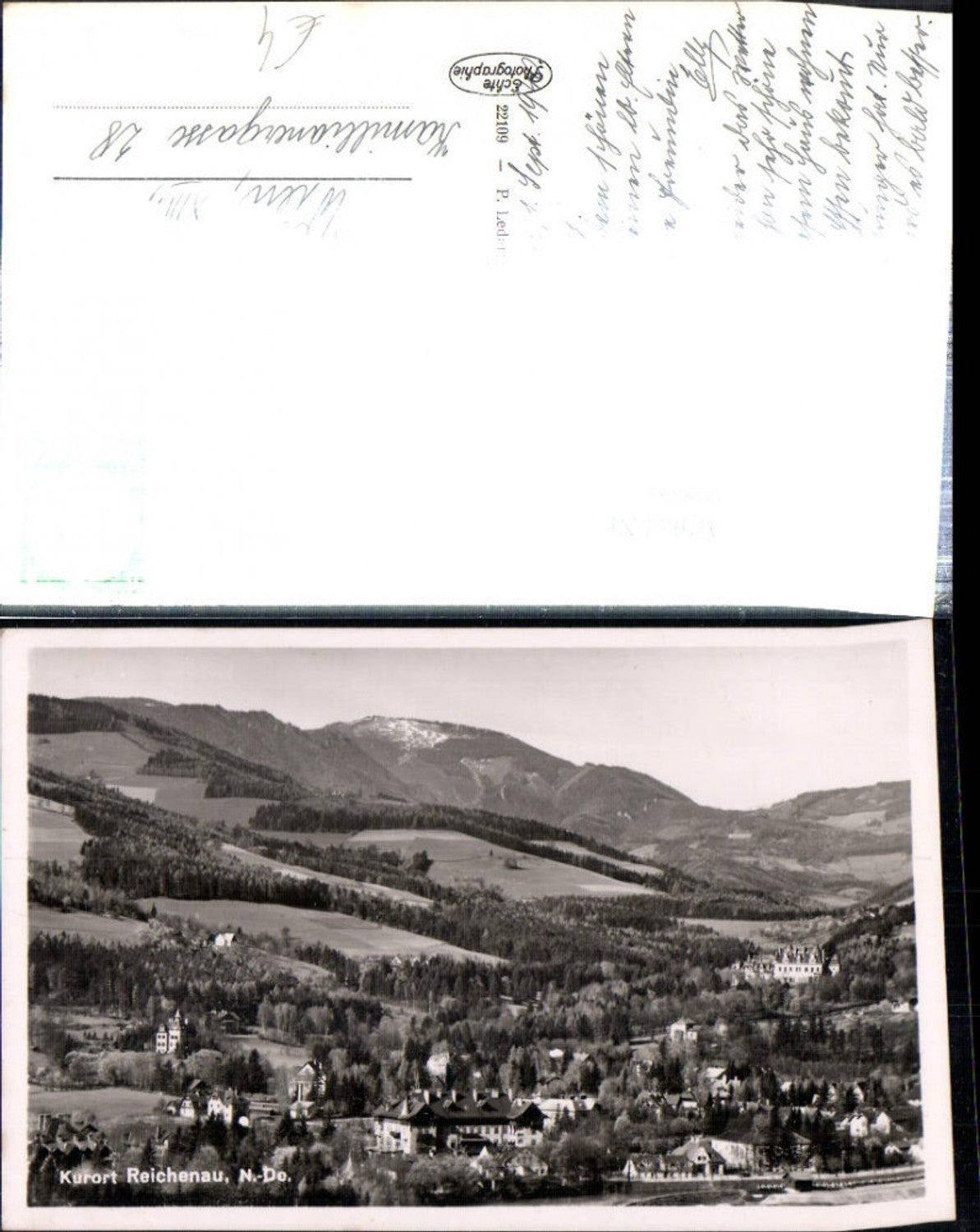 308886,Reichenau an d. Rax Teilansicht Bergkulisse