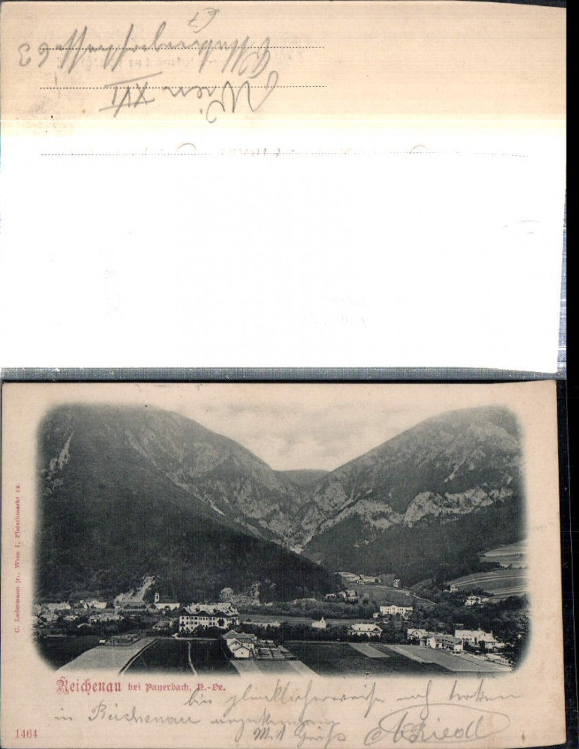308889,Reichenau an d. Rax b. Payerbach Teilansicht Bergkulisse