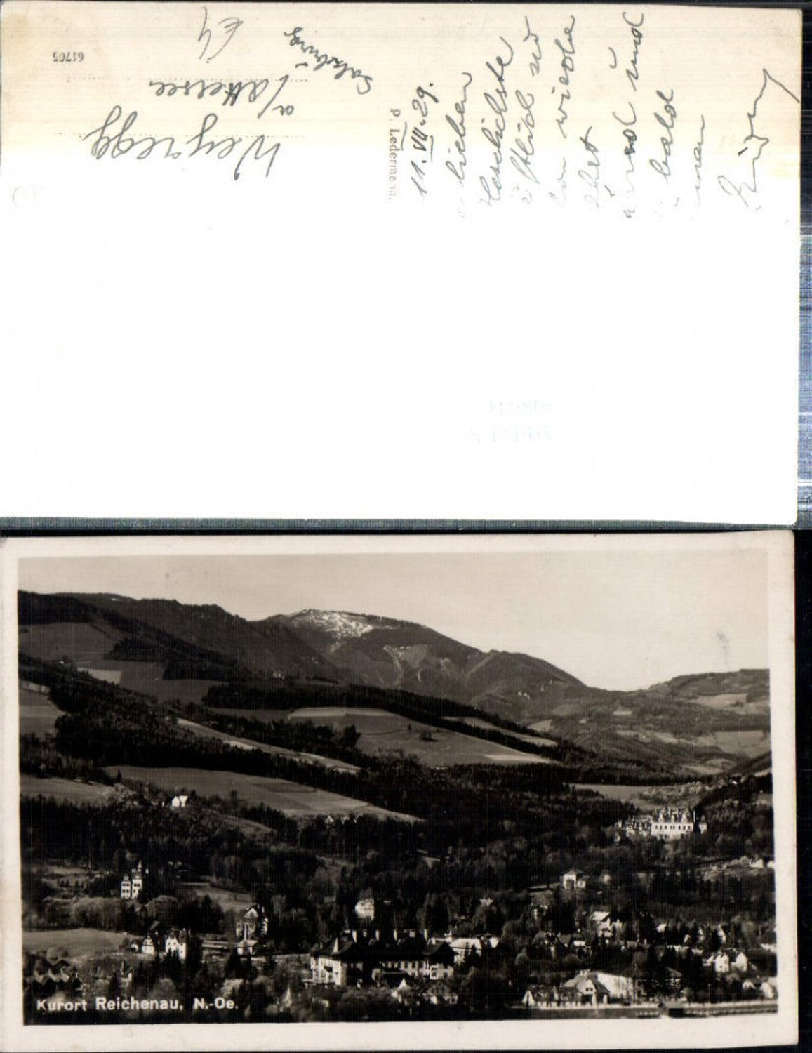 308941,Reichenau an d. Rax Teilansicht Bergkulisse