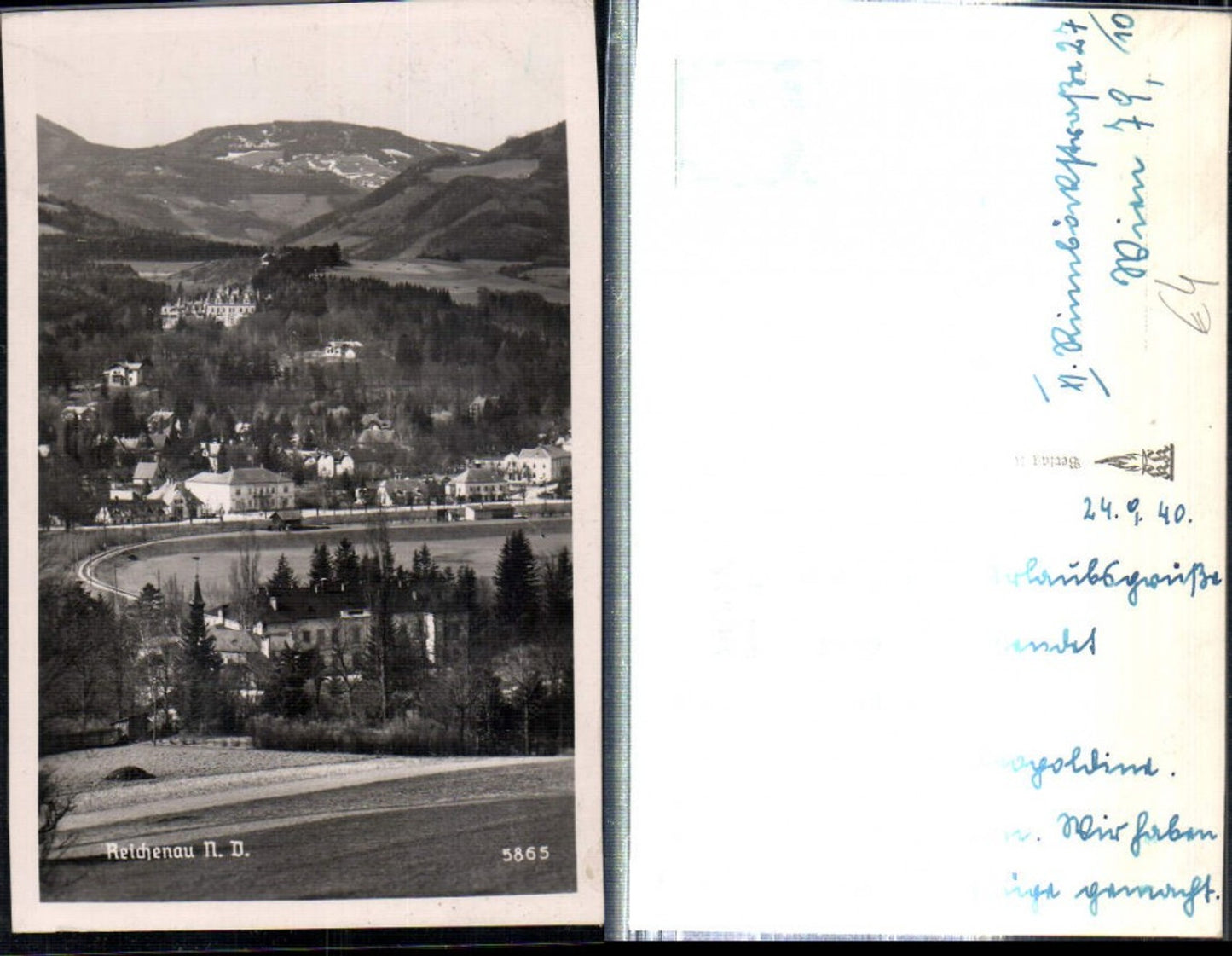 308984,Reichenau an d. Rax Teilansicht Bergkulisse