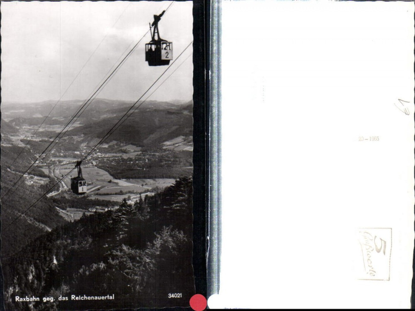 309027,Raxbahn Seilbahn geg. Reichenauertal b. Reichenau