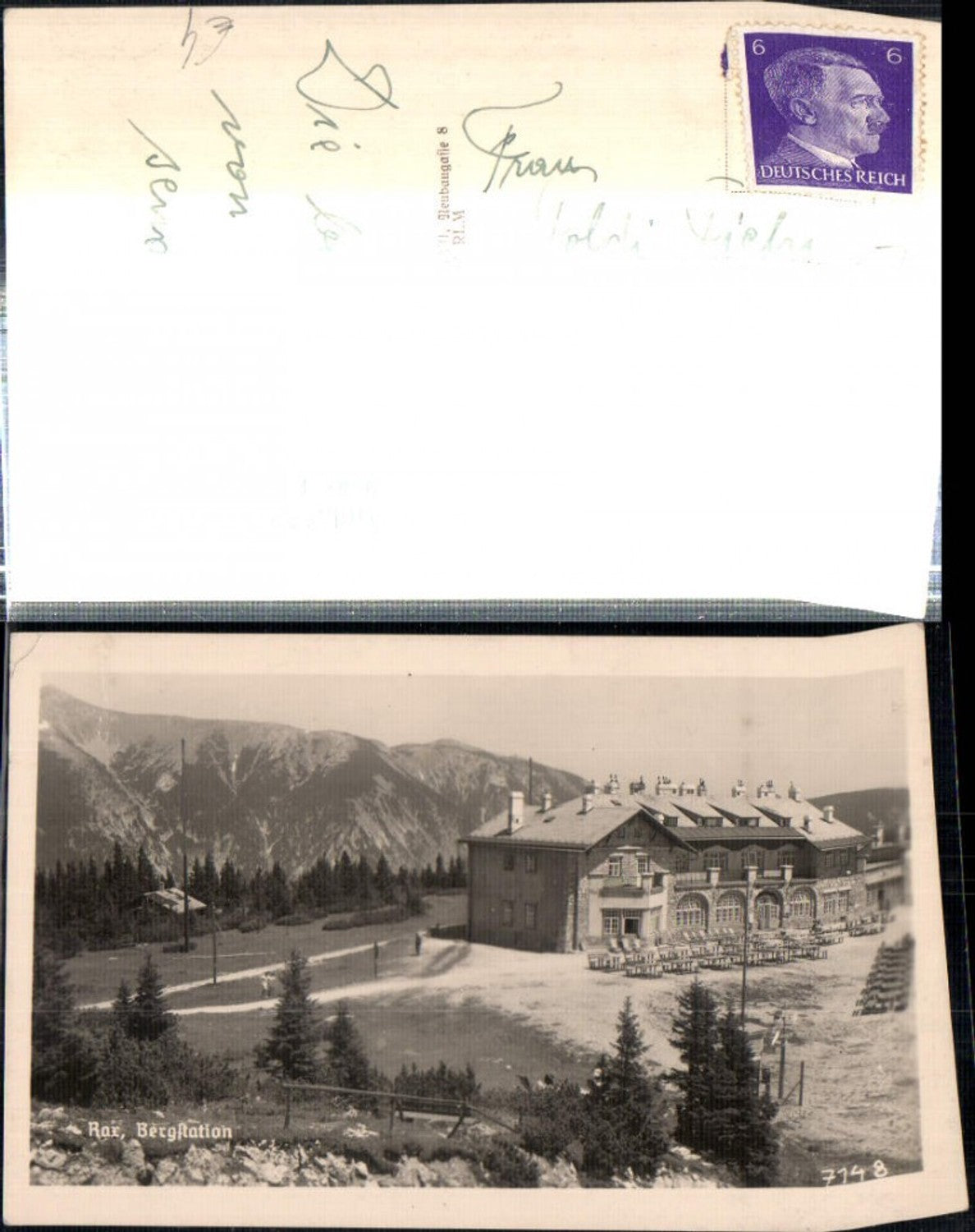 309074,Rax Bergstation der Seilbahn b. Reichenau Bergkulisse