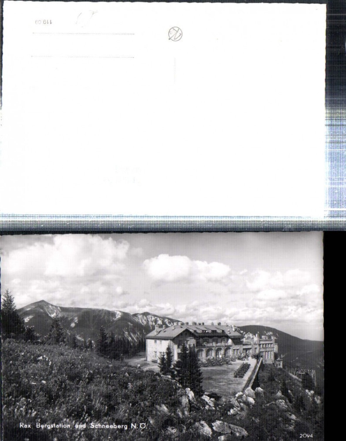 309091,Rax Bergstation b. Reichenau m. Schneeberg Bergkulisse