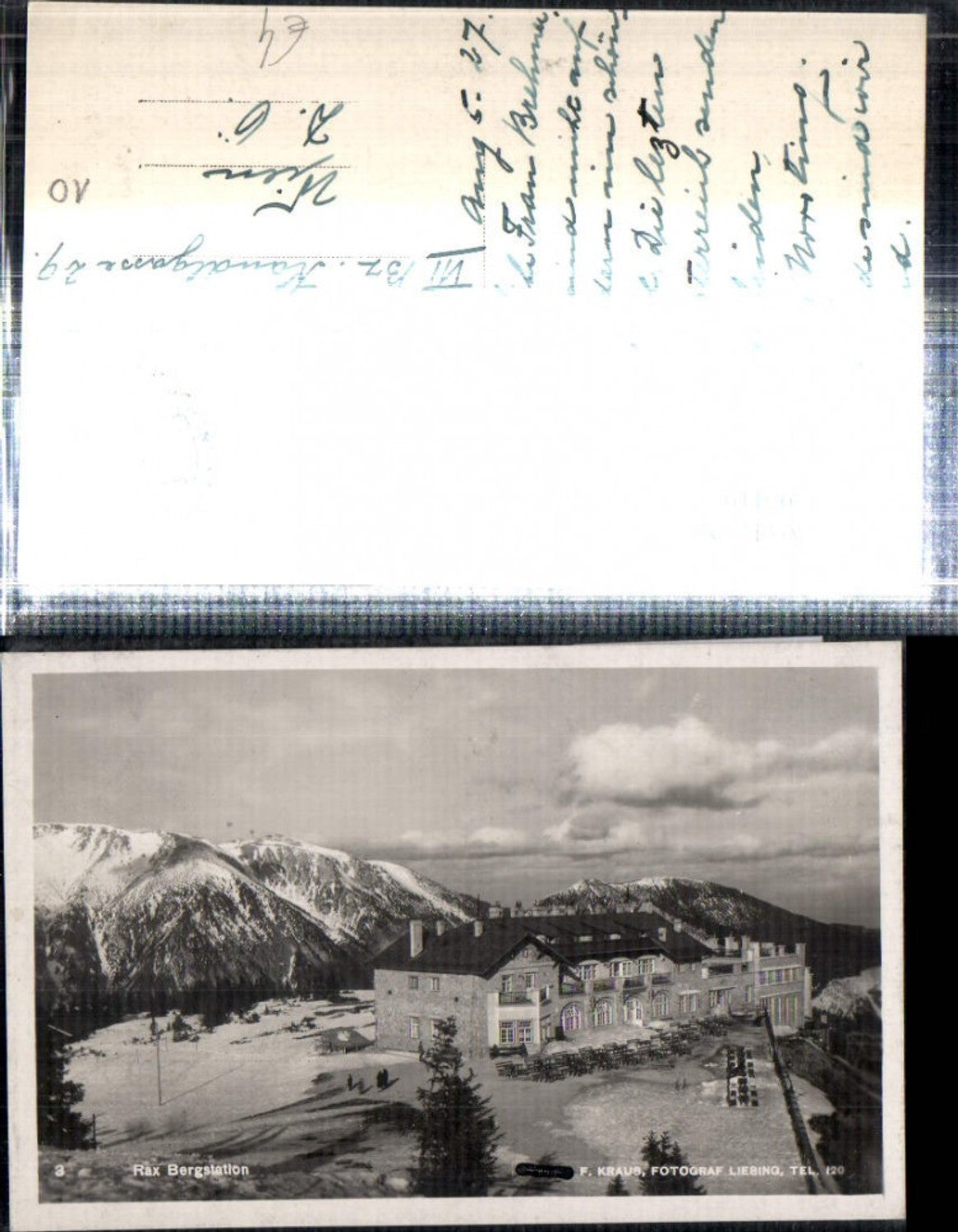 309119,Rax Bergstation der Seilbahn b. Reichenau Bergkulisse Winterbild