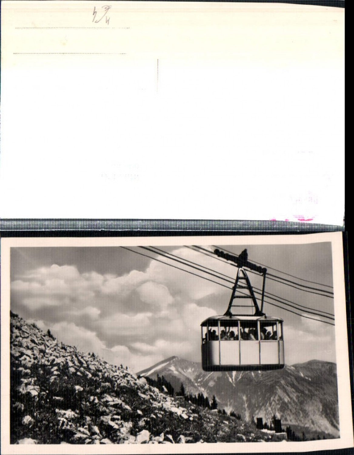 309138,Raxbahn Seilbahn b. Reichenau m. Schneeberg Bergkulisse