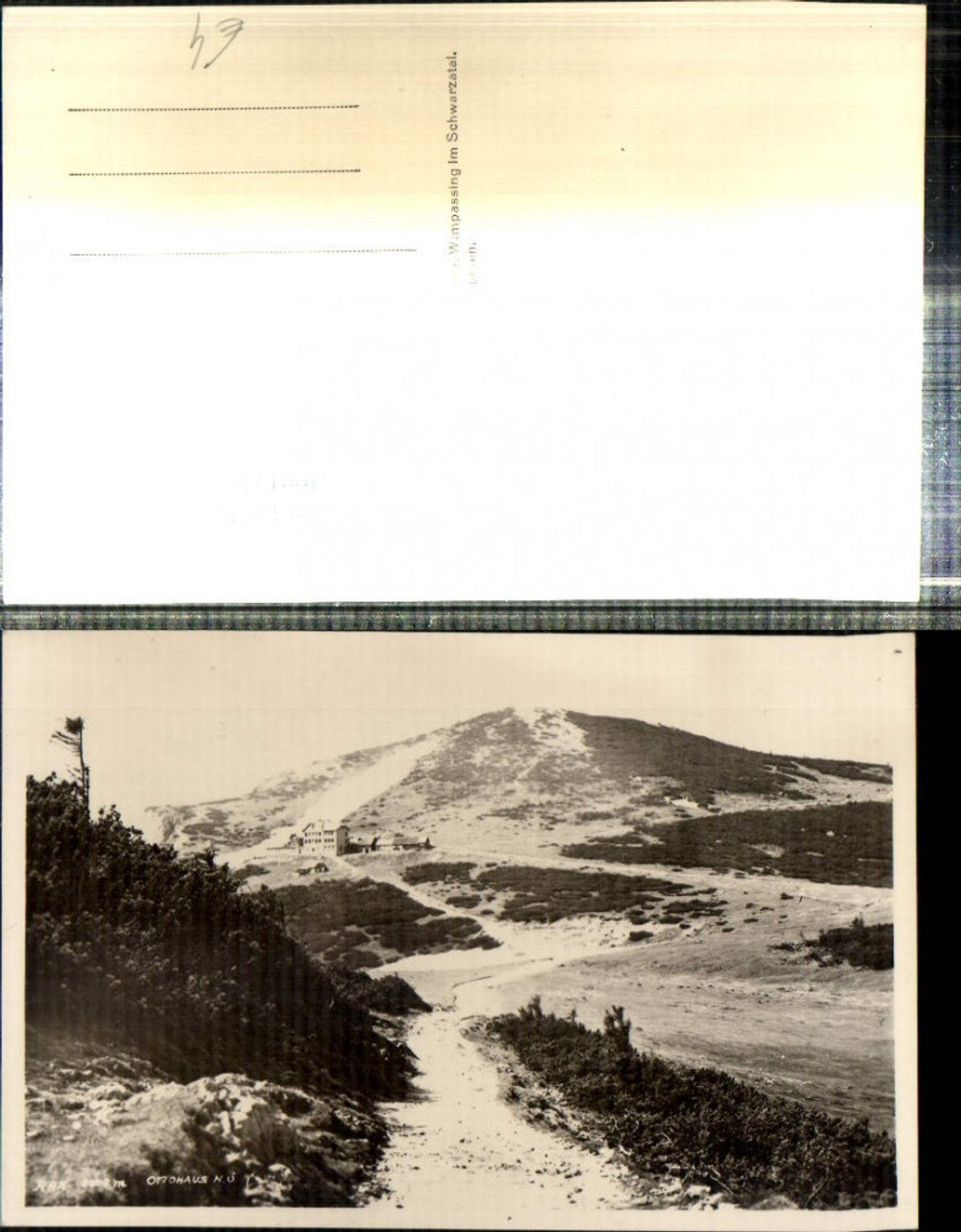 309173,Rax Blick zum Ottohaus Berghütte b. Reichenau