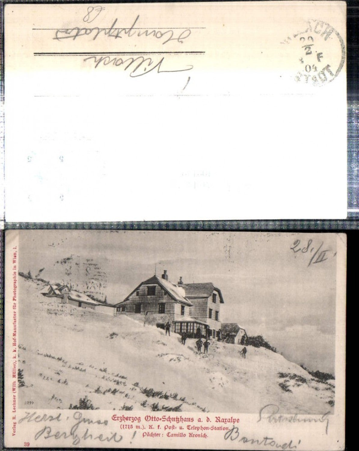 309179,Erzherzog Otto-Schutzhaus auf d. Raxalpe Berghütte Winterbild