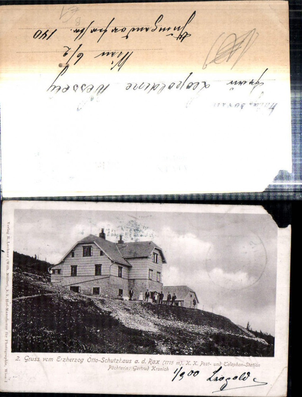 309180, Greetings from the Archduke Otto mountain refuge on the Rax mountain near Reichenau