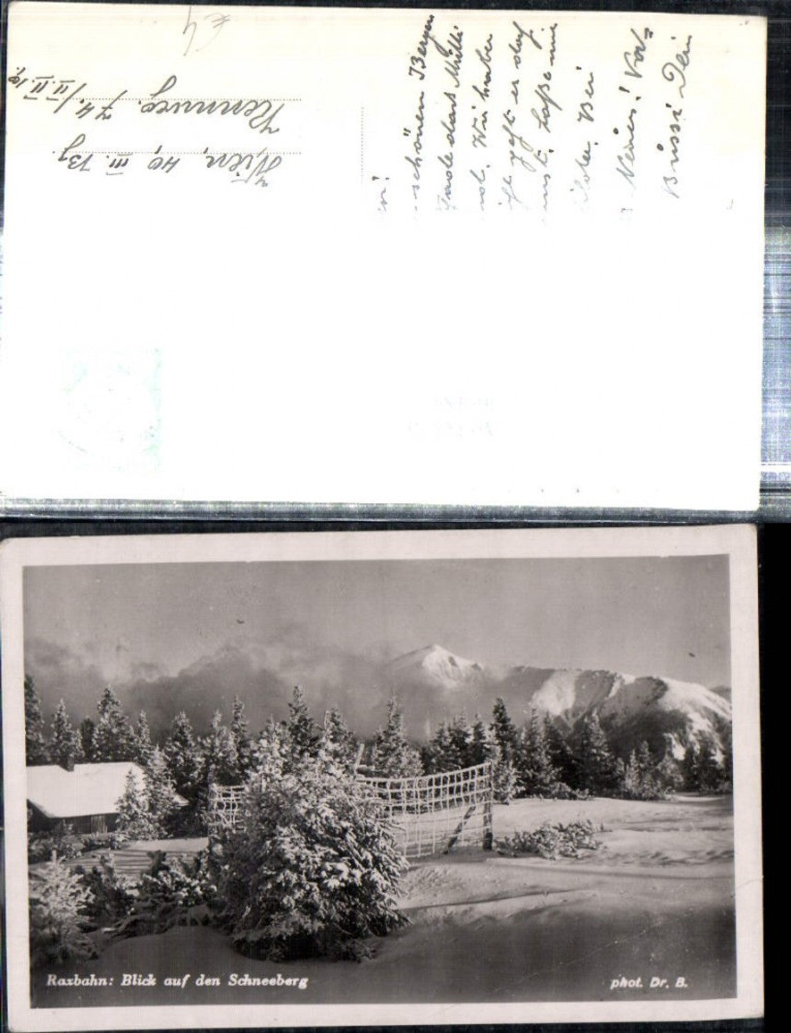 309189,Raxbahn b. Reichenau Blick auf d. Schneeberg Bergkulisse Winterbild