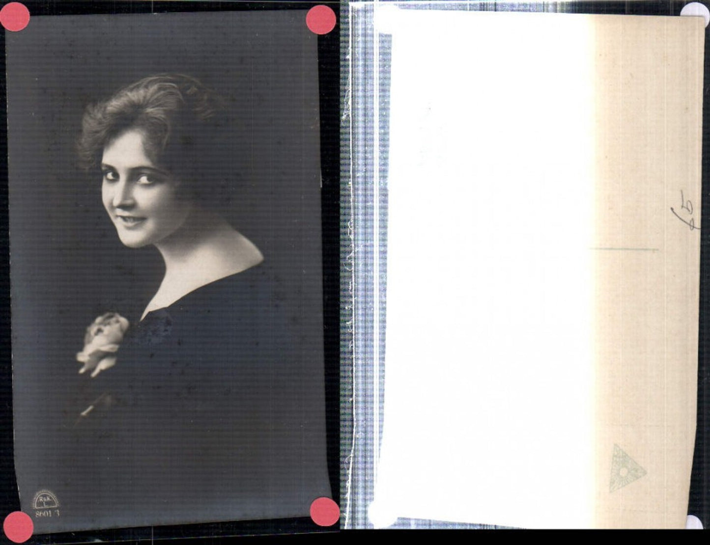 309225,Foto AK Frau Seitenportrait Portrait