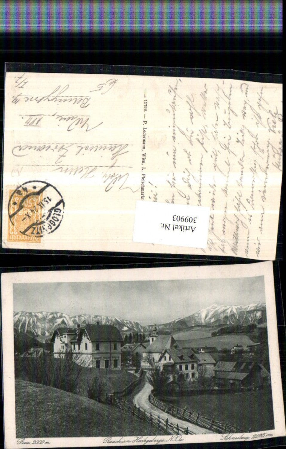 309903,Raach am Hochgebirge Teilansicht m. Rax u. Schneeberg Bergkulisse