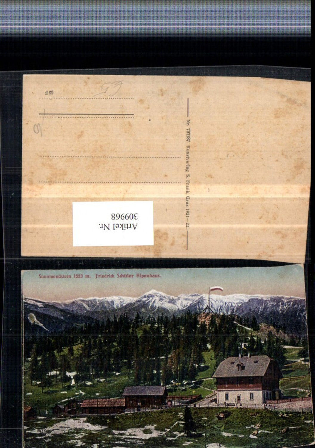 309968,Sonnwendstein b. Semmering Friedrich Schüler Alpenhaus Berghütte Bergkulisse
