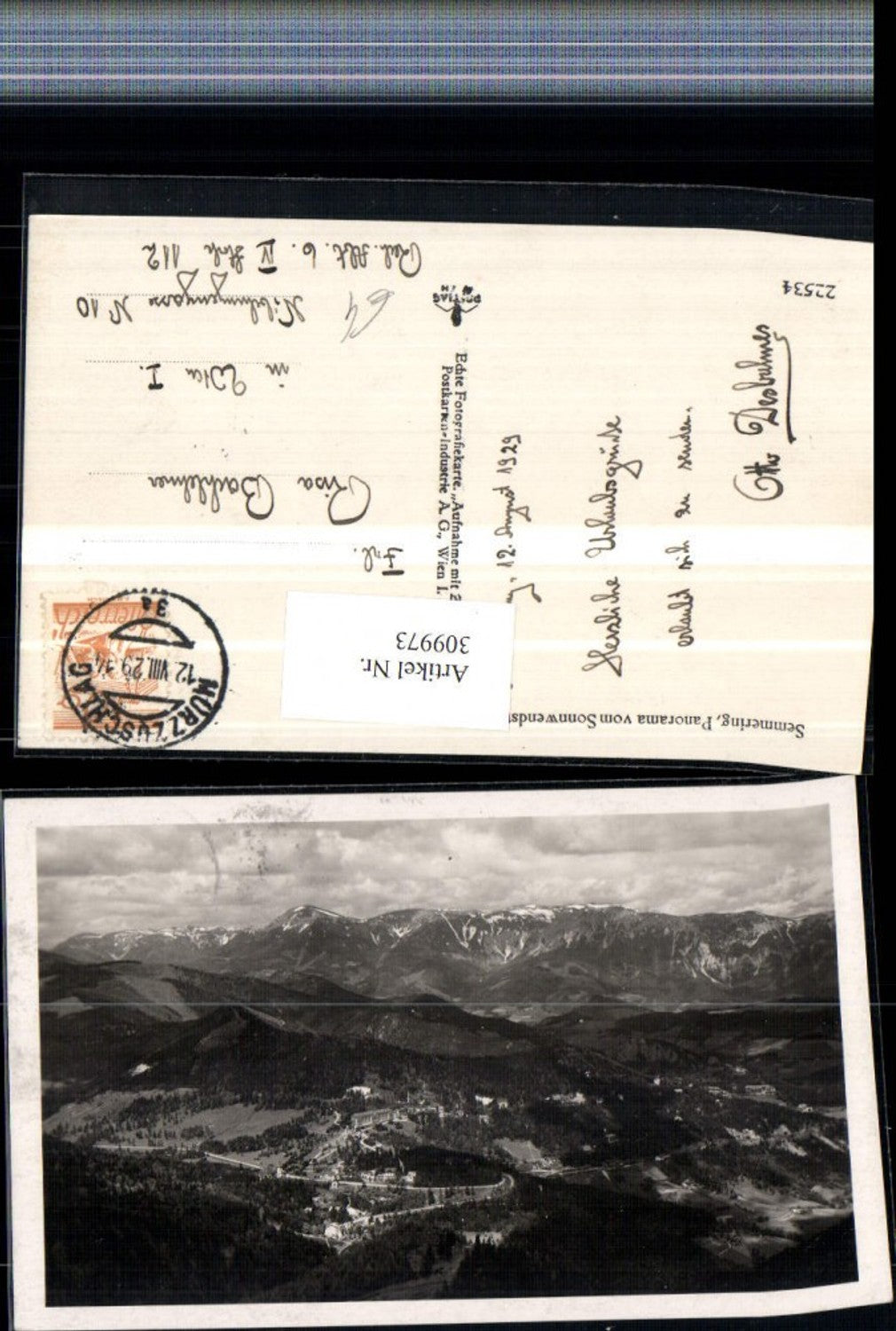 309973,Semmering Totale Panorama vom Sonnwendstein Bergkulisse