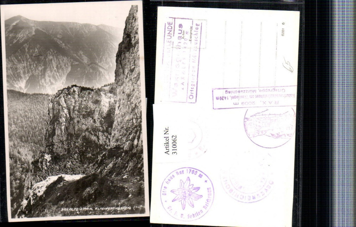 310062,Raxalpe Alpenvereinssteig b. Reichenau Bergkulisse