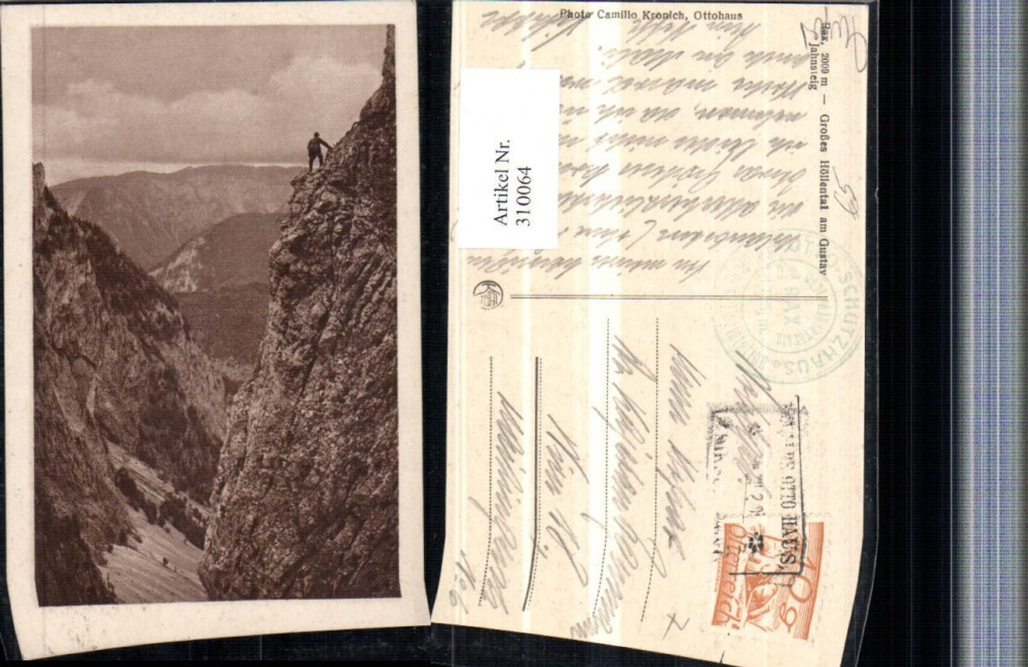 310064,Rax Großes Höllental am Gustav Jahnsteig b. Reichenau Bergkulisse