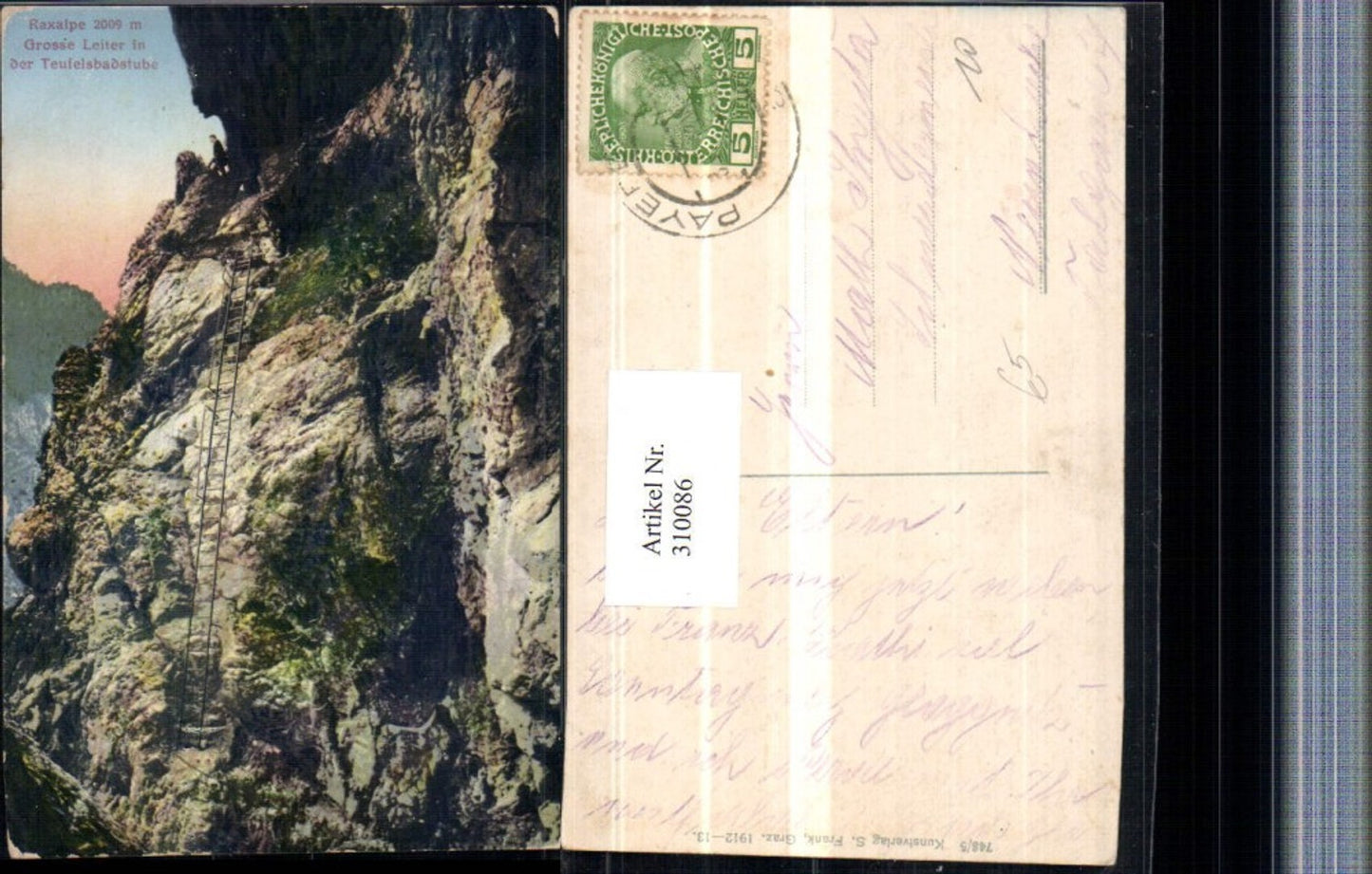 310086,Raxalpe Große Leiter in d. Teufelsbadstube b. Reichenau