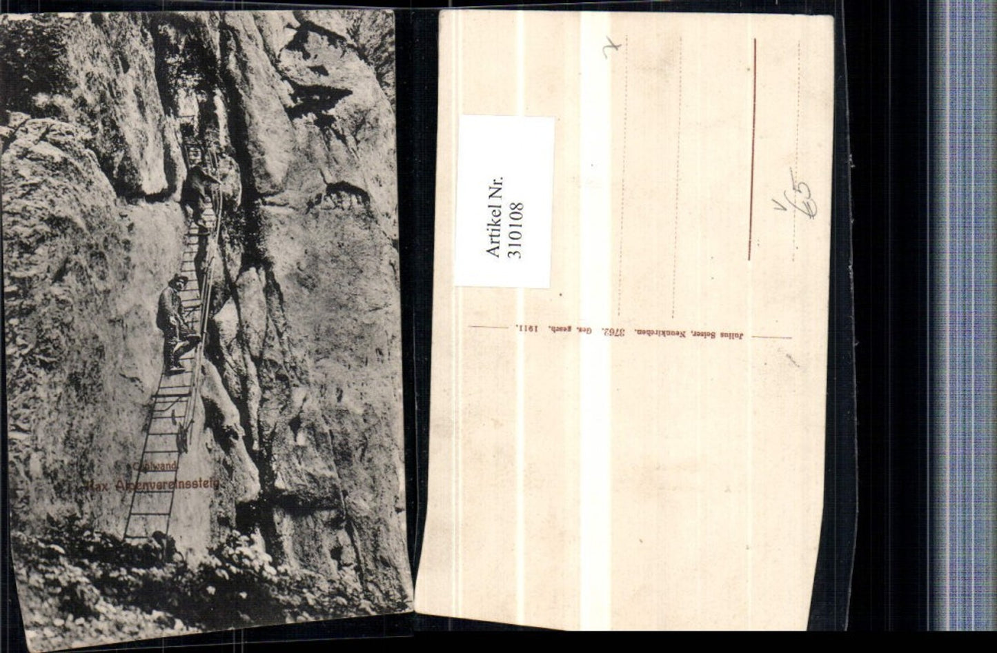 310108, Rax Ceplwand Alpine Club Trail near Reichenau, Mountaineer Julius Seiser, 3762