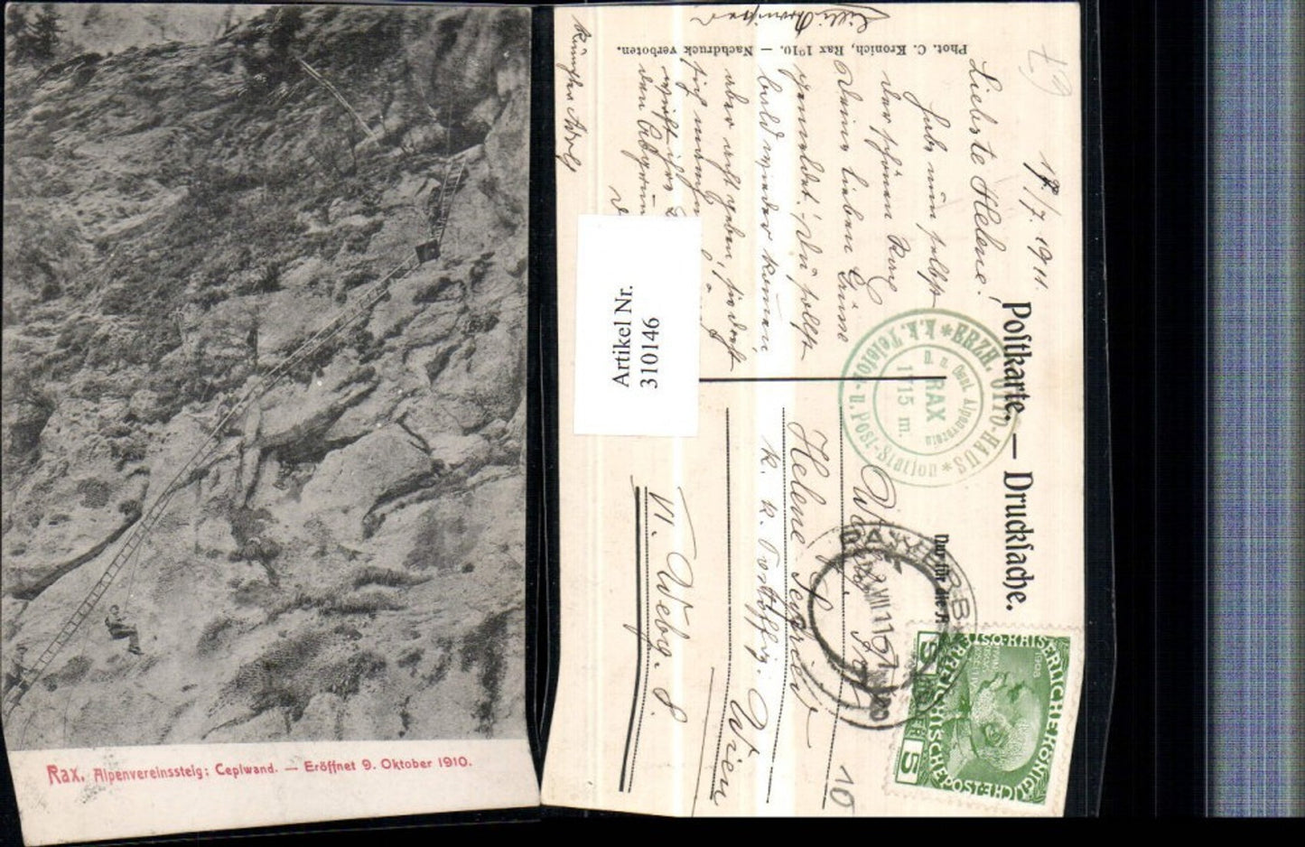 310146,Rax Alpenvereinssteig Ceplwand b. Reichenau Leiter