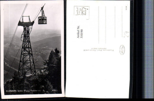 310190,Raxbahn Seilbahn Stütze 3 geg. Reichenau