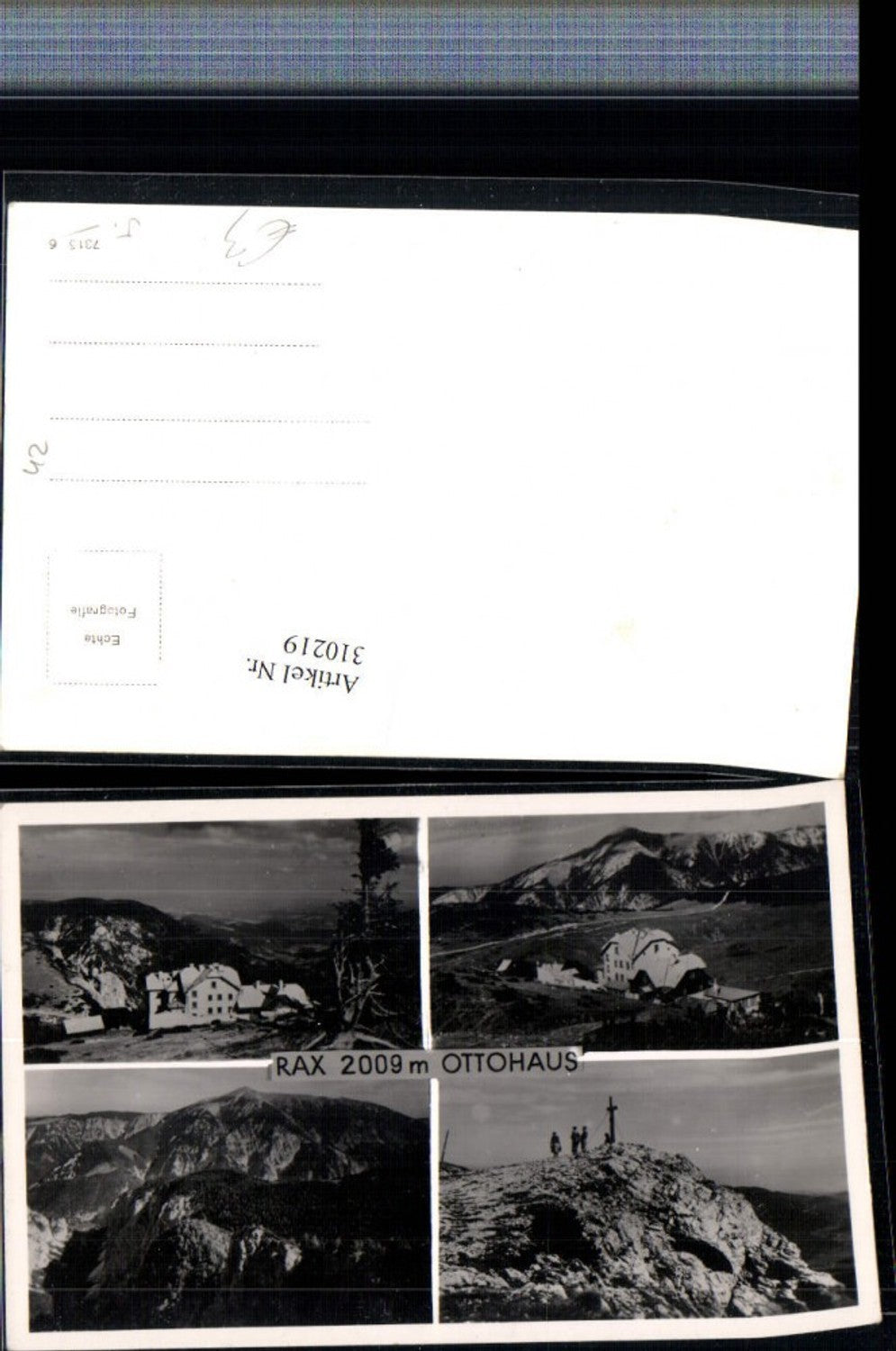 310219,Rax Ottohaus Berghütte b. Reichenau Bergkulisse Mehrbildkarte