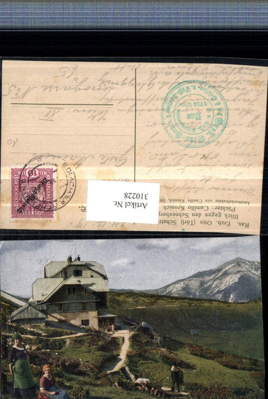 310228,Rax Erzherzog Otto Schutzhaus Berghütte b. Reichenau geg. Schneeberg Bergkulisse