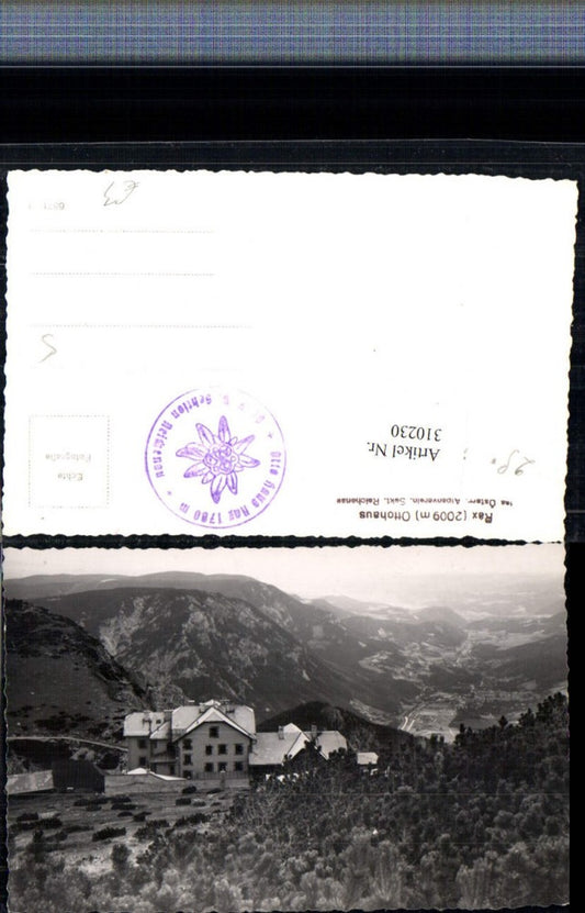 310230,Rax Ottohaus Berghütte b. Reichenau Bergkulisse