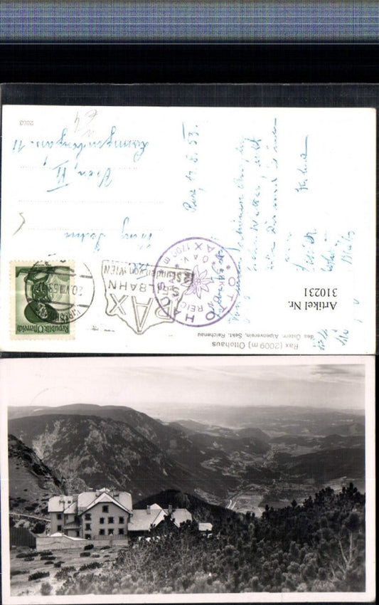 310231,Rax Ottohaus Berghütte b. Reichenau Bergkulisse