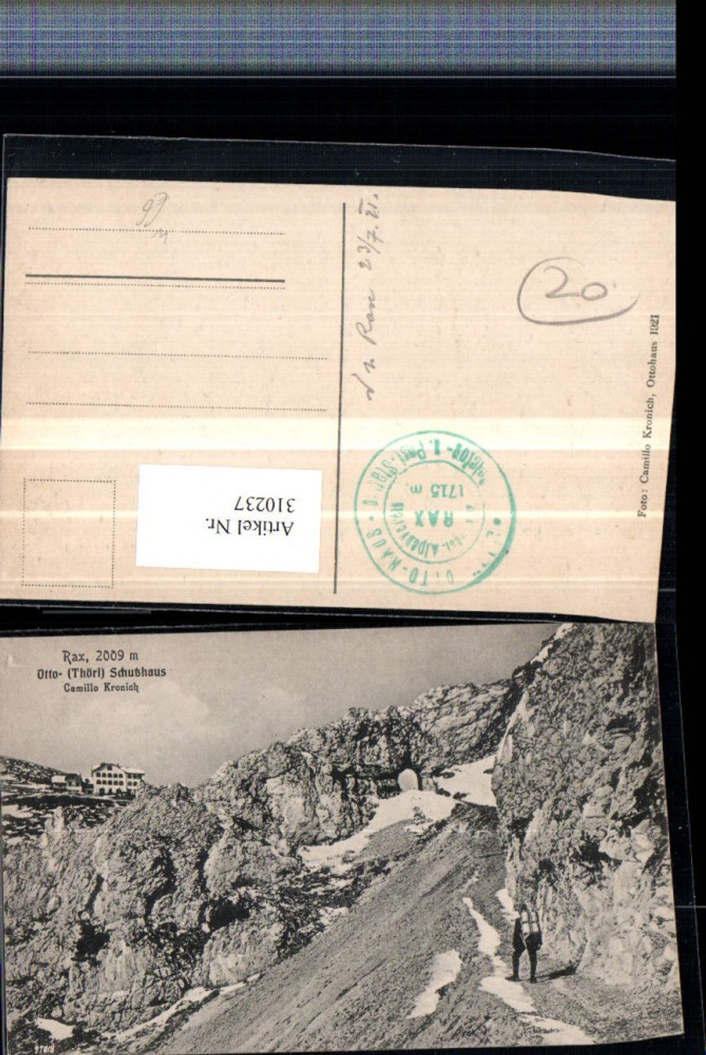 310237,Rax Otto Schutzhaus Berghütte b. Reichenau Wegpartie