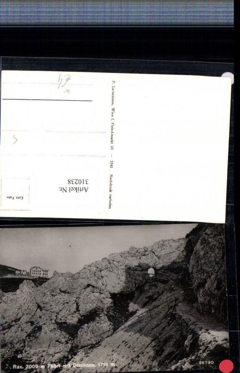 310238,Rax Thörl m. Ottohaus Berghütte b. Reichenau